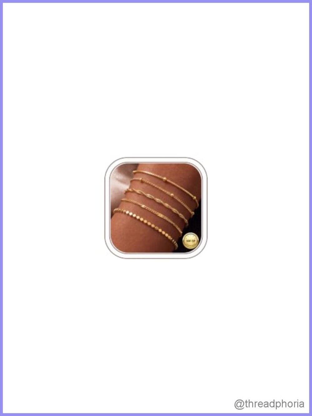 14K Gold Plated Bracelets Stack Set for Women Non Tarnishing